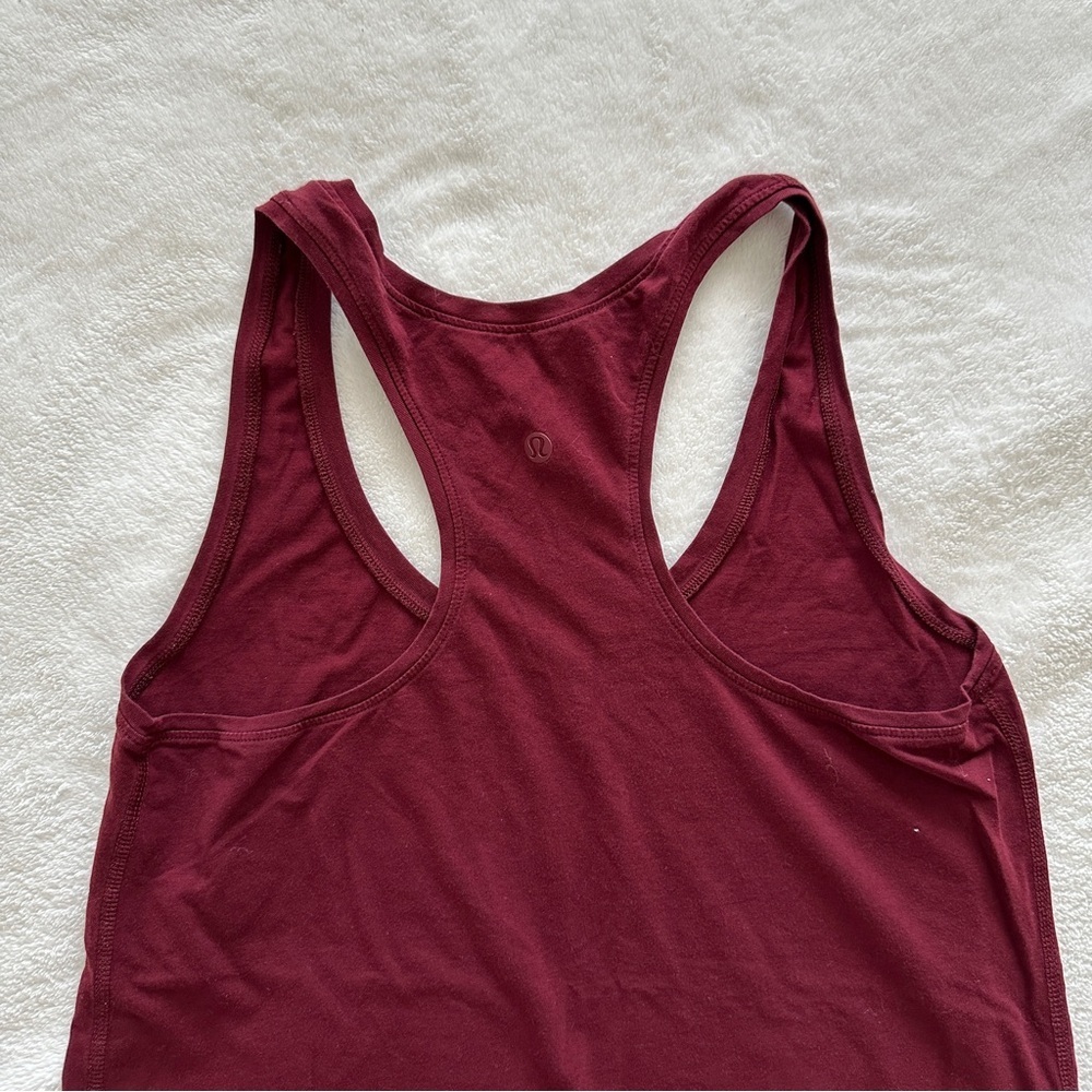 LULULEMON RACERBACK TANK WOMENS SIZE 6 IN  MAROON - Picture 7 of 13